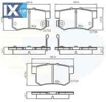 ΣΕΤ ΔΙΣΚΟΦΡΕΝΑ ΟΠΙΣΘ. SUZUKI-FIAT  CBP36049 43022SG0G01 43022SG0G00 43022SG0G01 43022SL5000 5580080J02000 71750931