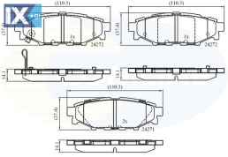 ΣΕΤ ΔΙΣΚΟΦΡΕΝΑ ΟΠΙΣΘ. SUBARU  CBP36052 SU00304096 SU00304097 26696AG000 26696AG010 26696AG030 26696AG031 26696FJ000 SU00304096 SU00304097
