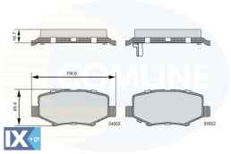 ΣΕΤ ΔΙΣΚΟΦΡΕΝΑ ΟΠΙΣΘ. JEEP-DODGE  CBP36091 68003776AA V2013776AA 68003776AA 68003776AA V2013776AA