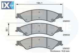 ΣΕΤ ΔΙΣΚΟΦΡΕΝΑ ΕΜΠΡ. FORD-MAZDA  CBP36105