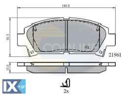 ΣΕΤ ΔΙΣΚΟΦΡΕΝΑ ΕΜΠΡ. TOYOTA  CBP3713 0446512160 0446517050 0446520470 0446520510 044652B020 04465YZZCF 0449112590 0449117170 446520510