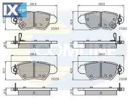 ΣΕΤ ΔΙΣΚΟΦΡΕΝΑ ΟΠΙΣΘ. OPEL  CBP3750 9195147 9195641 9195642 09117717 09195685 09198598 1605025 1605037 1605039 1605040 1605093 1605105 1605961 9117717 9193251 9195147 9195685 9198598