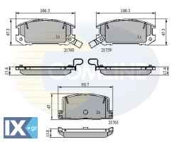 ΣΕΤ ΔΙΣΚΟΦΡΕΝΑ ΟΠΙΣΘ. TOYOTA  CBP3756 0446617010 0446617030 0446617040 0446617050 0446617051 0446617070 0446617080 0446617090 0449217010 0449217011 0449217020 0449217030