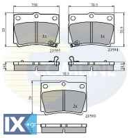 ΣΕΤ ΔΙΣΚΟΦΡΕΝΑ ΟΠΙΣΘ. MITSUBISHI  CBP3775 4605A783 4615A097 MN102626 MR307247 MR307249 MR307415 MR389575 MZ690027