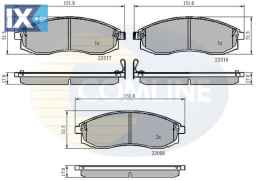 ΣΕΤ ΔΙΣΚΟΦΡΕΝΑ ΕΜΠΡ. NISSAN-MITSUBISHI  CBP3776 4106017U90 4106038U90 MN102617 MR527550