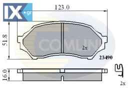 ΣΕΤ ΔΙΣΚΟΦΡΕΝΑ ΕΜΠΡ. MAZDA  CBP3817 B2YD3329Z A150192 A15019K2 BJYD3323Z BJYD3328Z BJYD333Z BJYD338Z BJYM3323Z BJYM3328Z BJYM333Z BJYM338Z