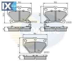ΣΕΤ ΔΙΣΚΟΦΡΕΝΑ ΟΠΙΣΘ. TOYOTA  CBP3841 0446517140 0446620090 0446652010 0446652020 0446652030 0446652040 0446652050 0446652060 04466YZZD5 446652010 446652020 446652030 446652040