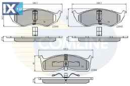 ΣΕΤ ΔΙΣΚΟΦΡΕΝΑ ΕΜΠΡ. CHRYSLER  CBP3850 0101889S 04897664AA 04897665AA 05010034AA 05010034AB 05011743AA 05014438AA 05014527AA 05018595AA 05086167AA 4728124 4762682 4773264 4882106 4882107 5014527AA K05