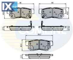 ΣΕΤ ΔΙΣΚΟΦΡΕΝΑ ΟΠΙΣΘ. HYUNDAI-KIA  CBP3879 4841321A10 4841321B10 5830226A00 5830226A30 583022EA30 5830238A10 5830238A30 5830239A40 583023AA20 583023K460 583023CA10