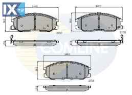 ΣΕΤ ΔΙΣΚΟΦΡΕΝΑ ΕΜΠΡ. HYUNDAI  CBP3902 41060MB225 41060MB625 D1060MB20C 5810139A60 581013BA02 5810147A00 58101H1A80 581013FA10 4813A21100