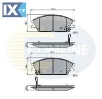 ΣΕΤ ΔΙΣΚΟΦΡΕΝΑ ΕΜΠΡ. HYUNDAI  CBP3922 45022SA6600 45022SA6N50 581011CA10 5810122A00 5810122A10 5810124A00 5810124B00 5810124C00 5810125A10 5810128A10 5810132300 5810132310 5810132B00 5820228A00