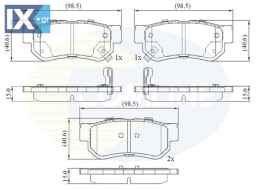 ΣΕΤ ΔΙΣΚΟΦΡΕΝΑ ΟΠΙΣΘ. HYUNDAI-KIA  CBP3935 4841321B10 5830217A00 583021CA10 583021FA50 5830226A00 5830226A20 5830226A30 583022EA00 583022EA30 583022HA00 5830234A10 5830238A10 5830238A20 5830238A30 583