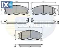ΣΕΤ ΔΙΣΚΟΦΡΕΝΑ ΕΜΠΡ. HYUNDAI  CBP3938 0K52Y3523Z 48130091A0 5810126A10 5810126A20 5810126A30 5810139A20 5810139A40 581013AA10 581013AA20 581014AA26 4813008260 4813008BA0 48130090A1 48130091A0