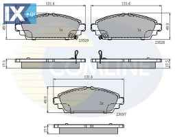 ΣΕΤ ΔΙΣΚΟΦΡΕΝΑ ΕΜΠΡ. HONDA  CBP3943 45022S1AE62 45022S1AE63 45022S6F305 45022S6FE01 45022S6FE50