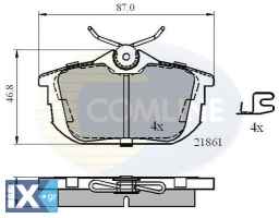 ΣΕΤ ΔΙΣΚΟΦΡΕΝΑ ΟΠΙΣΘ. MITSUBISHI-SMART  CBP3945 PW890084 M620770 M850978 MB850978 MN125772 MR850978 MZ690345 X3516005 4544201020 A4544201020 30620770 306207700 306207705 30623264 306232646 30630556 30