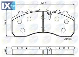 ΣΕΤ ΔΙΣΚΟΦΡΕΝΑ ΕΜΠΡ. ΟΠΙΣΘ. MERCEDES  CBP9042MK 0203121400 0203121700 0536270010 0536270020 0980102200 0980102570 0980102920 0980106200 0980106360 204552 3057007700 3057007900 4057427700 5317002300 53