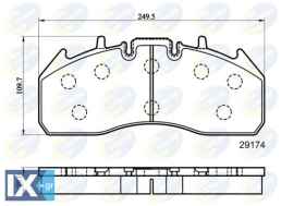 ΣΕΤ ΔΙΣΚΟΦΡΕΝΑ ΕΜΠΡ. RENAULT - VOLVO  CBP9078MK 5001864363 5001864364 20568711 20568714 5001864363 5001864364