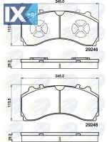 ΣΕΤ ΔΙΣΚΟΦΡΕΝΑ ΕΜΠΡ. MERCEDES  CBP9080MK 0064201420 0064205220 A0064201420 A0064205220