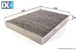 ΦΙΛΤΡΟ ΚΑΜΠΙΝΑΣ ΑΝΘΡΑΚΑ AUDI-SEAT-SKOD  EKF112A 1H0091800 1H0091800SE 1H0819638A 1H0819638B 1H0819644 1H0819644A 1H0819644B 8L0091800 1H0091800 1H0091800SE 8L0091800 1H0091800 1H0091800SE 8L0091800 1H