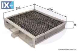 ΦΙΛΤΡΟ ΚΑΜΠΙΝΑΣ ΑΝΘΡΑΚΑ RENAULT  EKF157A 7701064237 7711060012