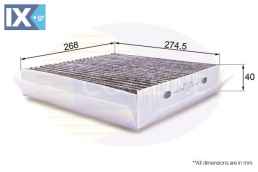 ΦΙΛΤΡΟ ΚΑΜΠΙΝΑΣ ΑΝΘΡΑΚΑ SMART  EKF179A 0001110V003 0001110V004