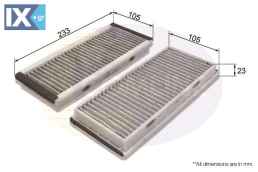 ΦΙΛΤΡΟ ΚΑΜΠΙΝΑΣ MAZDA (ΣΥΣΚ 2 TMX)  EKF338A2 LD2361P11A LDY361J6X LDY361J6X9A