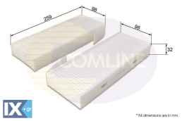 ΦΙΛΤΡΟ ΚΑΜΠΙΝΑΣ PEUGEOT (ΣΥΣΚ 2 TMX)  EKF3702 9804163380