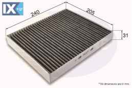 ΦΙΛΤΡΟ ΚΑΜΠΙΝΑΣ ΑΝΘΡΑΚΑ OPEL  EKF417A 13356914 13396514 1808020