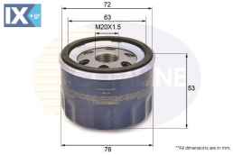 ΦΙΛΤΡΟ ΛΑΔΙΟΥ ALFA ROMEO-DACIA FIAT-LANC  EOF176 46796687 71753742 46796687