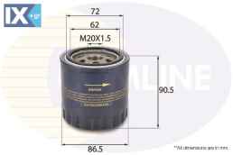 ΦΙΛΤΡΟ ΛΑΔΙΟΥ NISSAN-RENAULT  EOF246 1520800Q0M 1520800Q0N 8200552603 8200893554 8201059775