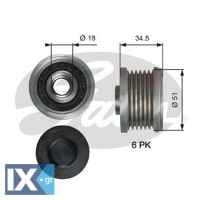 GATES ΤΡΟΧΑΛΙΑ ΔΥΝΑΜΟ  OAP7218 SH0118330 SH1A18330 SH1A18330A