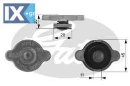 GATES ΤΑΠΑ ΨΥΓΕΙΟΥ HONDA  RC232 2143006P01 L3R415205 LF2115205 NF0115205 NF0115205A RFH115205 19045RBDE01