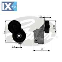 GATES ΤΕΝΤΩΤΗΡΑΣ ΙΜΑΝΤΑ POLY-V  T38430 PQG100230 PQG100230A 56900P5TG03 56900P5TG05 56910P5TG00 ERR5214 PQG100220 PQG100230 PQG100230A PQG100230L