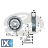 GATES ΤΡΟΧΑΛΙΑ ΣΤΡΟΦΑΛΟΥ  TVD1013