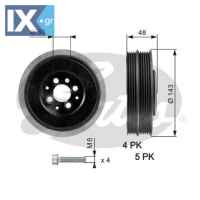 GATES ΤΡΟΧΑΛΙΑ ΣΤΡΟΦΑΛΟΥ  TVD1015A 038105243F 038105243F 038105243F 038105243F