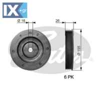 GATES ΤΡΟΧΑΛΙΑ ΣΤΡΟΦΑΛΟΥ  TVD1020 1231959 3M5Q6B319AA 0515Q8 643354180 96433541 9643354180 0515Q8 643354180 96433541 9643354180 9643354180 9643354180 8653666