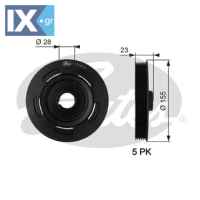 GATES ΤΡΟΧΑΛΙΑ ΣΤΡΟΦΑΛΟΥ  TVD1023 1660300003 1660300203 1660300303 1660300393 A1660300003 A1660300203 A1660300303 A1660300393