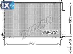 DENSO ΨΥΓΕΙΟ A C HONDA  DCN40016 80110SEA003 80110SEA013