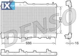 DENSO ΨΥΓΕΙΟ ΜΗΧΑΝΗΣ  DRM36015 45119AJ020