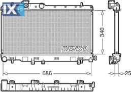 DENSO ΨΥΓΕΙΟ ΜΗΧΑΝΗΣ SUBARU  DRM36020 45111FE101 45111FE102