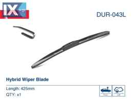 ΥΑΛ ΡΑΣ ΥΒΡΙΔΙΚΟΣ 17  430MM ALFA ROMEO-F  DUR043L 19184577 28890JK610 85212YZZTC TD1267330 TD1267333 76622SMA004 76630TM8G01 76630TM8G012M1 76632TM8003 86533AL07A 8521242120 8521442050