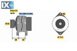 ΔΥΝΑΜΟ 100Α OPEL                       *  0124415008 9201489 24439410 9201489 1516408R