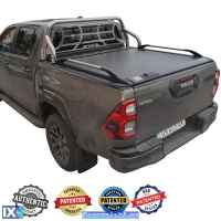 ΚΑΠΑΚΙ ΚΑΡΟΤΣΑΣ ΡΟΛΟ ΑΛΟΥΜΙΝΙΟΥ ΜΕ ΒΑΡΕΟΣ ΤΥΠΟΥ INOX ROLL-BAR, ΑΨΙΔΑ ΤΖΑΜΙΟΥ ΚΑΙ ΚΟΥΠΑΣΤΕΣ TEK 2 MAX 9080 ROLL+RB 405+KOUP 115 TOYOTA HILUX REVO 2016+&HILUX 2021+