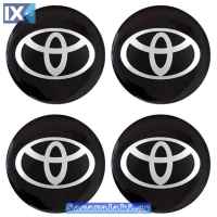 Αυτοκόλλητα Ζαντών Σμάλτο Toyota 60mm 4 Τεμάχια