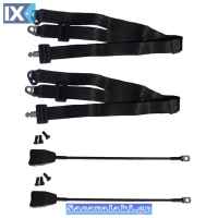 Ζώνες Ασφαλείας 3 Σημείων Απλές 273cm +55cm Μπαστούνι 2 Τεμάχια