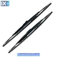 Υαλοκαθαριστήρες Μάκτρα Μαρκέ Μεταλλικοί Με Γραφιτούχο Λάστιχο Κιτ 2 τεμαχίων 60cm + 65cm 24