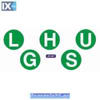 Αυτοκόλλητο Σήμα  L- H - U - G - S Φ18.5cm 1Τμχ