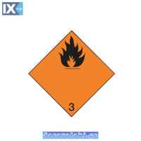 Πινακίδα Αυτοκόλλητη 3M Φλόγα Φθορίζων 23x23cm 1Τμχ