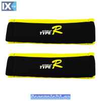 Προστατευτικά Type-R Για Τη Ζώνη Ασφαλείας Του Αυτοκινήτου 22x6cm Κίτρινο-Μαύρο 2Τμχ