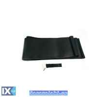 Κάλυμμα Τιμονιού Αυτοκινήτου Δερμάτινο Ραφτό Μαύρο Large 40cm 1 Τεμάχιο